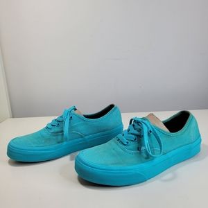 gray and turquoise vans